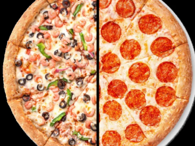 Build Your Pizza - half supreme, half pepperoni